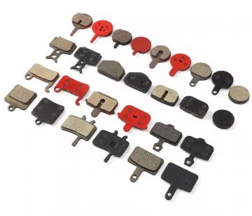 Types of pads for bicycle disc brakes