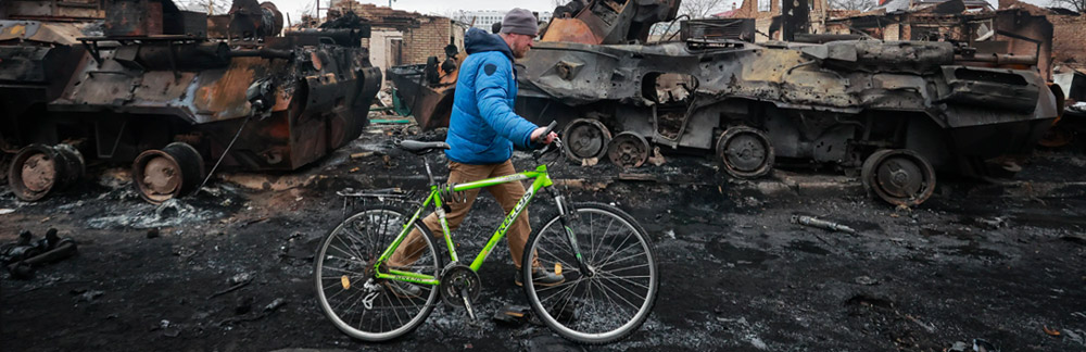 Cyclist Bicycle War Ukraine