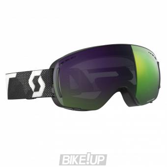 Ski mask SCOTT LCG COMPACT Black White EnhancerGreen Chrome
