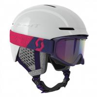 Ski helmet SCOTT TRACK + mask FACT White Purple