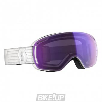 Ski mask SCOTT LCG COMPACT LS White Light Sensitive Blue Chrome