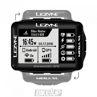 Cycling computer Lezyne Mega XL GPS HR / ProSC LOADED Black