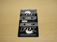 FOX SHOX Decal kit 2014 VAN R 024-02-498