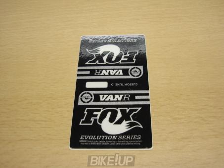 FOX SHOX Decal kit 2014 VAN R 024-02-498