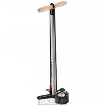 Floor Pump Lezyne STEEL FLOOR DRIVE 220psi ABS-1 PRO CHUCK 3.5 GAUGE Silver