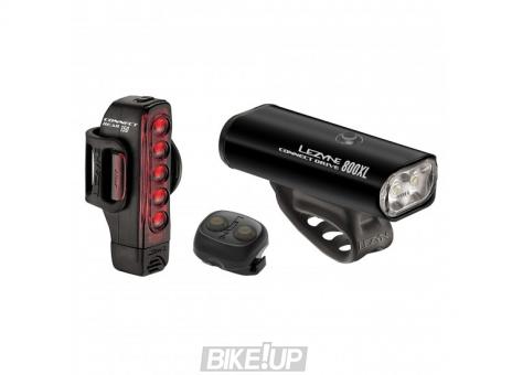 Lights set Lezyne CONNECT DRIVE 800XL / STRIP CONNECT PAIR 2019 Black