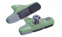 ALLIGATOR Brake shoes for highway with aluminum casing Green