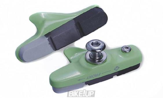 ALLIGATOR Brake shoes for highway with aluminum casing Green