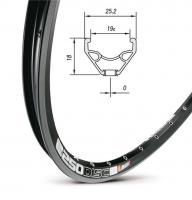 The rim 250 MACH1 DISC 700C openings 36 AV Black