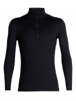 Thermal underwear top long sleeve 200 ICEBREAKER Oasis LS Half Zip Black