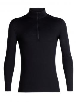 Thermal underwear top long sleeve 200 ICEBREAKER Oasis LS Half Zip Black