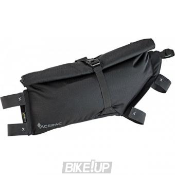 Bicycle frame bag on ACEPAC Roll Frame Bag L Black