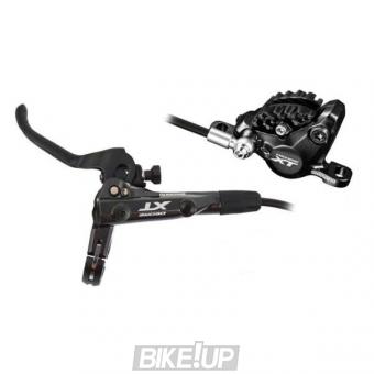 Kit hydraulic brake Shimano M8000 DEORE XT front (left torm.ruchka BL-M8000, brake / caliper BR-M8000 PostMount without adapter block polymer with radiata, 1000mm Lines)
