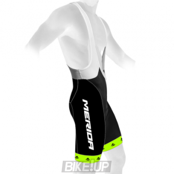 Cycling shorts with straps MERIDA BIB SHORT PREMIUM MAN CX GREEN