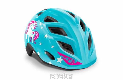 Kids bike helmet MET Elfo & Genio Blue Unicorn Glossy