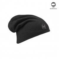 Cap Buff Merino Wool Thermal Hat Solid Black