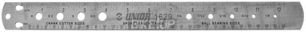 UNIOR TOOLS Spoke, bearing and cotter gauge 357.5x30.8 620561-1629