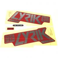 ROCKSHOX Decal Kit LYRIK ULTIMATE Red Silver 11.4018.105.016