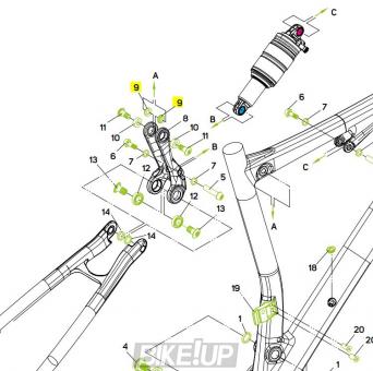 MERIDA Washer for MY20 NINETY SIX 14D/12.5D/8.1D*3.5T 2294004235