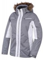 Women's ski jacket Hannah Jill Frost mel / bright white