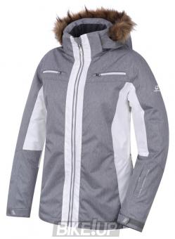 Women's ski jacket Hannah Jill Frost mel / bright white