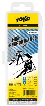 Wax with a high fluorine content TOKO High Performance blue 120g