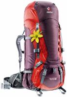 Backpack Deuter Aircontact 50 + 10 SL Aubergine Fire