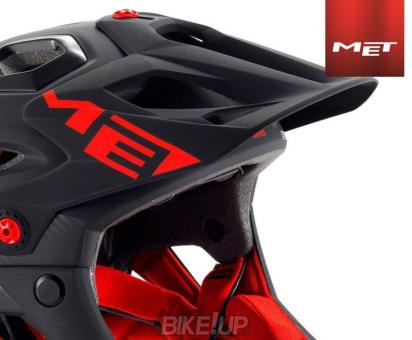 Visor on the helmet MET PARACHUTE VISOR MATT BLACK RED