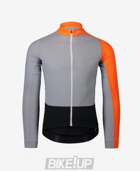 POC Essential Road Mid LS Jersey Granite Grey Zink Orange