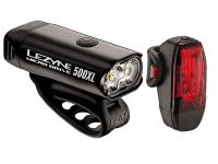 Set of cycling lights Lezyne Micro Drive 500XL and KTV PAIR Black 2018