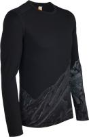 Thermal underwear top long sleeve Icebreaker BF 200 Oasis LS Crewe MEN Slopes black