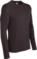 Thermal underwear top long sleeve Icebreaker BF 200 Oasis LS Crewe MEN stripe walnut overdye