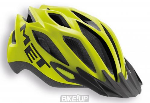 Helmet MET Crossover Matt Yellow (reflective stickers)