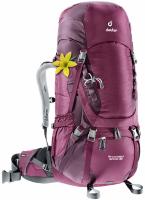 Female backpack Deuter Aircontact 50 + 10 SL blackberry-aubergine