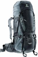 Rucksacks Deuter Aircontact 55 + 10 black-titan