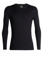 Thermal underwear top long sleeve 200 ICEBREAKER Oasis LS Crewe Black