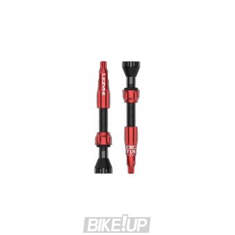 Nipples tubeless Lezyne CNC TLR VALVE 44mm Red