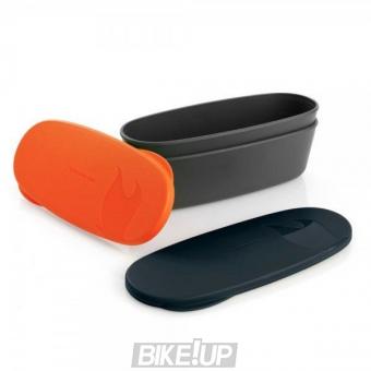 Set Tourist ware Light My Fire SnapBox Oval 2-pack Black Orange