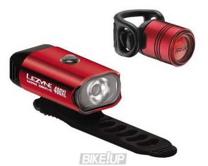 Lights front rear Lezyne MINI DRIVE 400 / FEMTO DRIVE PAIR Red