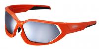 Points Shimano S51-X, FRAME: Orange glossy / lenses: smoky silver mirror, transparent +