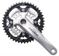 Cranks Shimano FC-M590 DEORE (3X9), with an integrating axis 175mm, 44X32X22, + carriage components BSA, silver / black