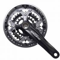 Cranks Shimano FC-M590 DEORE (3X9), with an integrating axis 175mm, 48X36X26, circuit components of the carriage protection + BSA, black
