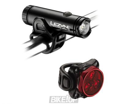 Set of cycling lights Lezyne LED MACRO DRIVE FRONT and ZECTO DRIVE REAR