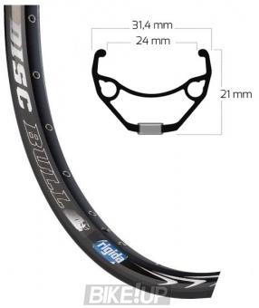 Rim Ryde DISC BULL 26 (559x24) Disc 36H Al MTB AV black