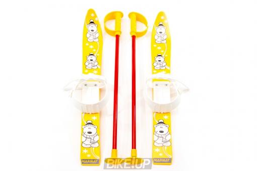 Skis with sticks Marmat children 70cm yellow