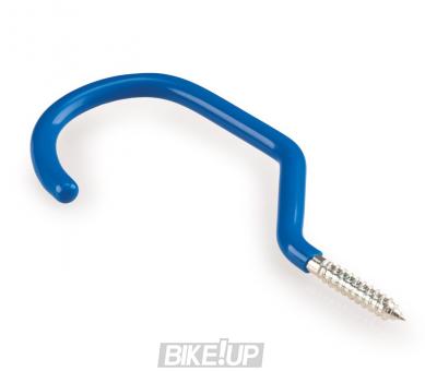 Fastening the hook on the wall at the Park Tool self-tapping screws