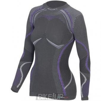Thermal underwear top long sleeve ACCAPI Ergoracing Women Anthracite Purple
