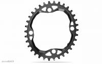 Chainring absoluteBLACK Oval 104BCD Black