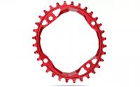 Chainring absoluteBLACK Oval 104BCD Red