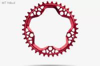 Chainring absoluteBLACK CX ROUND 130BCD Red
